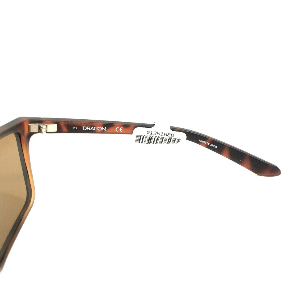 Dragon Sunglasses MONTAGE 246 Matte Tortoise Brown Square Frames w/ Brown Lenses